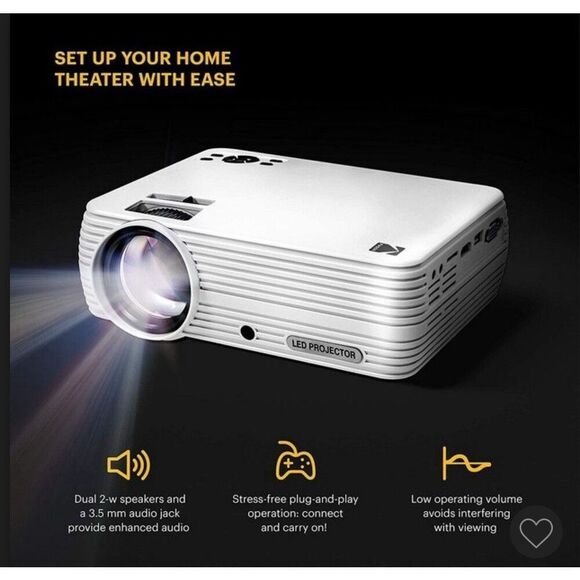 Kodak FLIK X7 Portable Projector, 720p Home Portable Projector. New in Box! - Picture 3 of 16